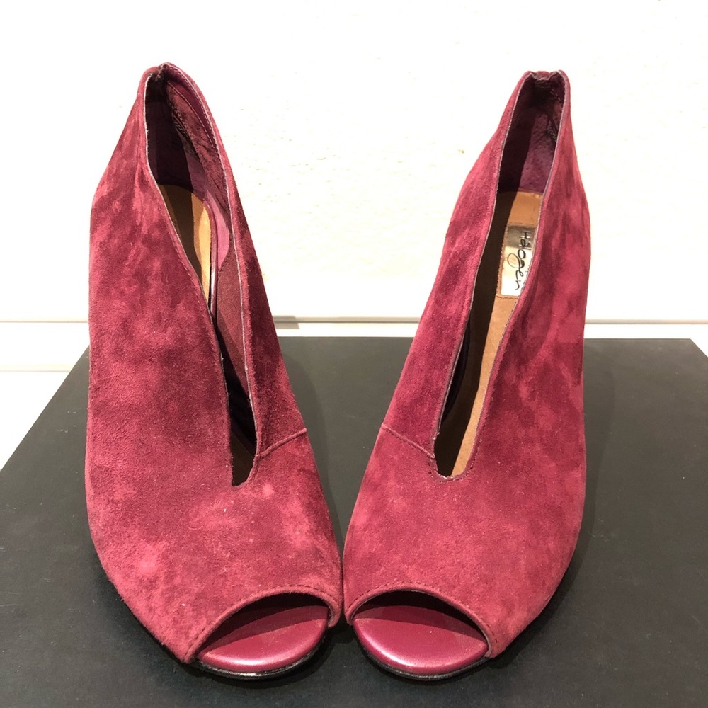 Halogen Katrina Burgundy Suede Heels